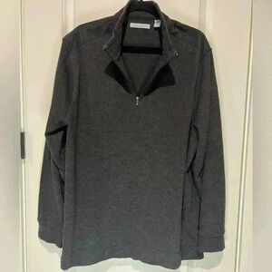 JOHN HENRY MENS BLACK QUARTER ZIP PULLOVER SIZE XXL
